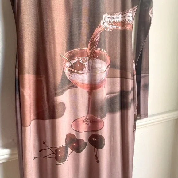 ANOTHER GIRL + LISA SAYS GAH! - Cherry Martini Mesh Midi Dress - Picture 4 of 11